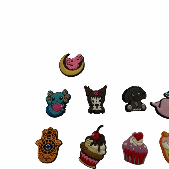 Large Jibbitz Charm Lot Crocs Shoe Charms Rainbow Food Animals Good Vibes - Picture 14 of 16